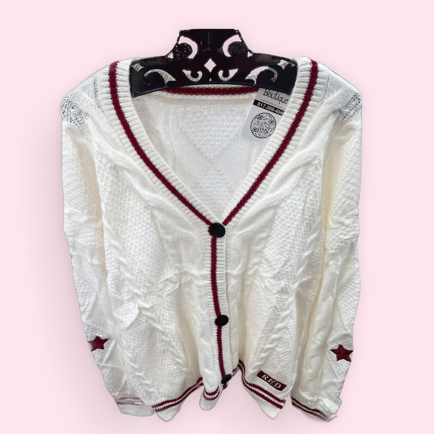 "RED" Knitted Long Sleeve image 0