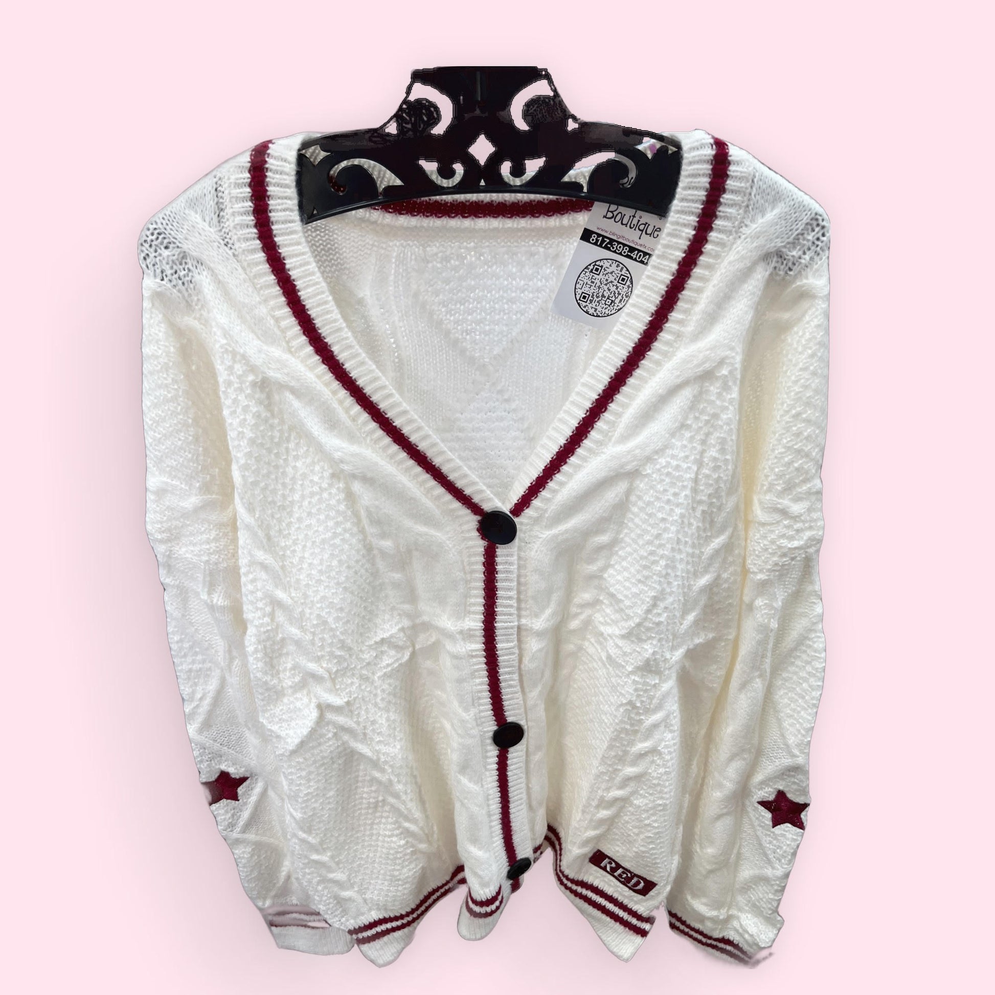 "RED" Knitted Long Sleeve image 0