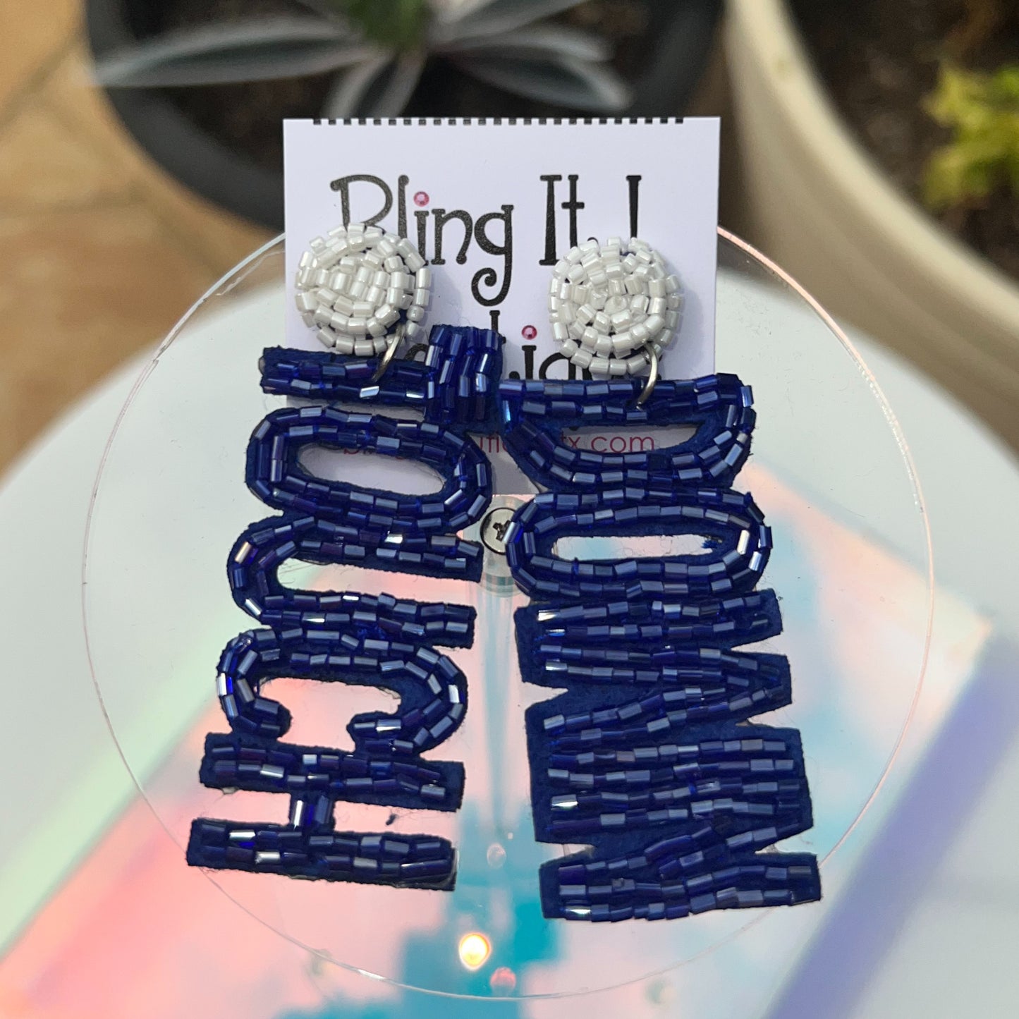 TOUCH DOWN BEADED EARRINGS image 0