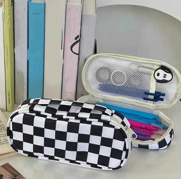 Checkered Pencil Bag image 0