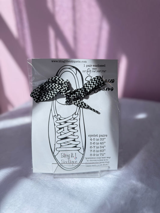 BLACK AND WHITE SHOELACES image 0