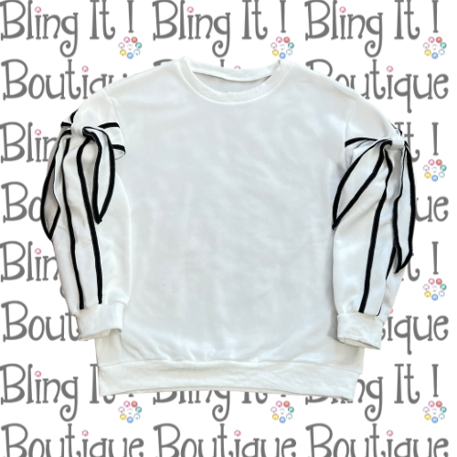 BOW OUTLINED SWEATSHIRT image 0