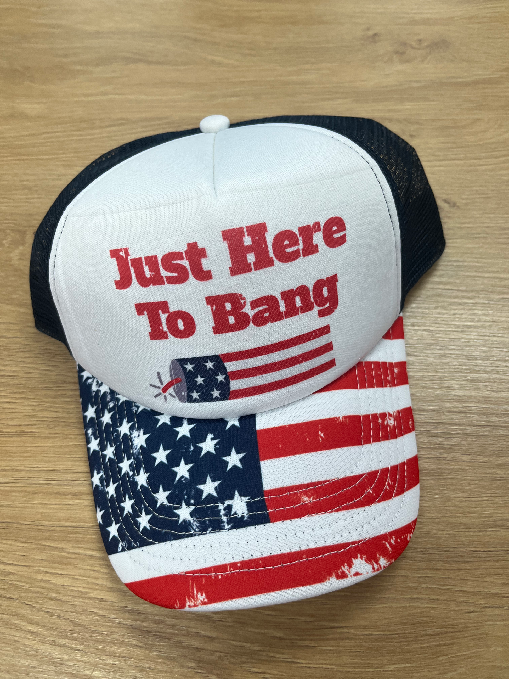 Just Here To Bang Cap image 1