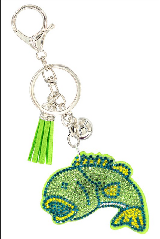Bass Rhinestone Keychain image 0