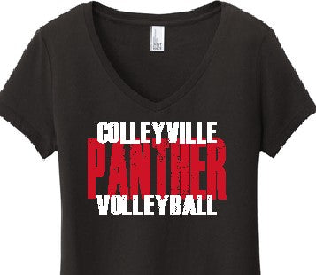 CHVB Ladies Distressed V Neck image 0