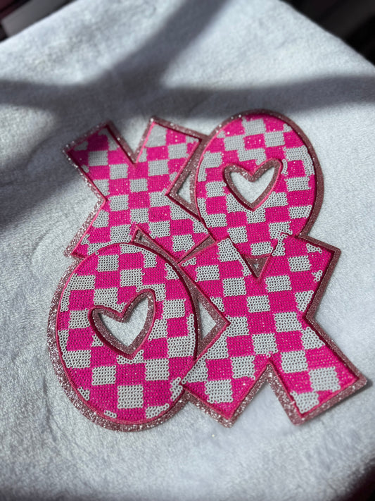 Checkered XOXO Patch image 0