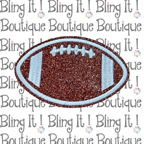 GLITTER FOOTBALL PATCH image 0