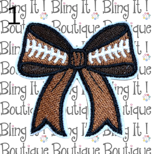 FOOTBALL BOW PATCH image 0
