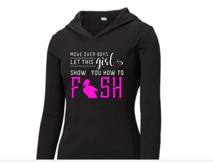 Move Over Boys! Long Sleeve Fishing Shirt image 0