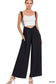 WOVEN TIE BACK SUSPENDER JUMPSUIT WITH POCKETS image 0