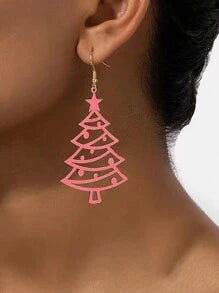 Pink X-mas Earrings image 0