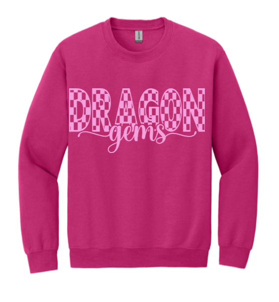 CHECKERED DRAGON GEMS SWEATSHIRT image 1