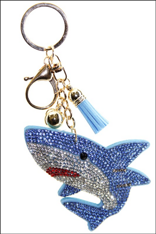 Shark Rhinestone Keychain image 0
