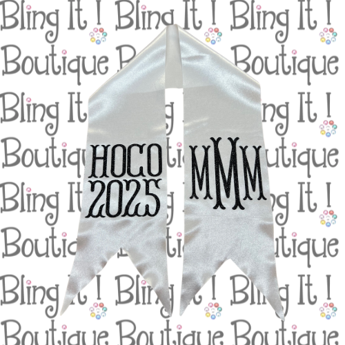 HOCO Glitter Floral Sash image 1