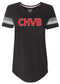 CHVB Ladies Champion V Neck with Stripes image 1