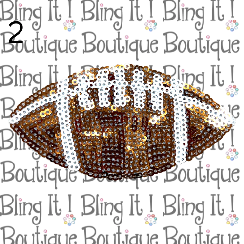 SEQUIN FOOTBALL PATCH image 1