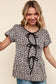 KNIT BABYDOLL TOP W/ RIBBON BOW TIE DETAIL image 0