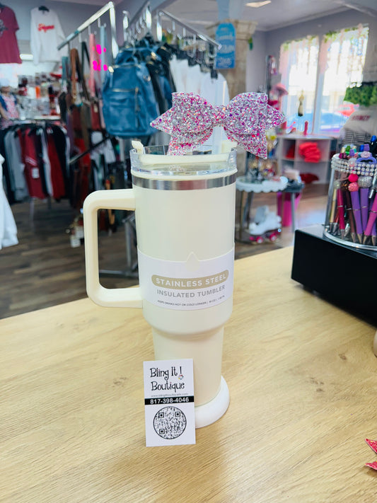 Glitter Bow for Straw image 1