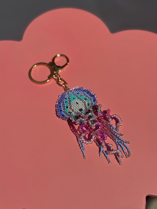 BEADED JELLYFISH KEYCHAIN image 1