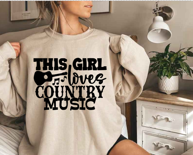 This Girl Loves Country Music (T-shirt & Sweatshirt) image 2