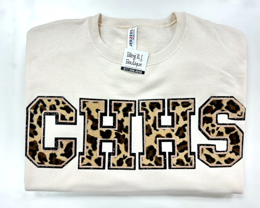 LEOPARD CHHS PATCH SWEATSHIRT image 0