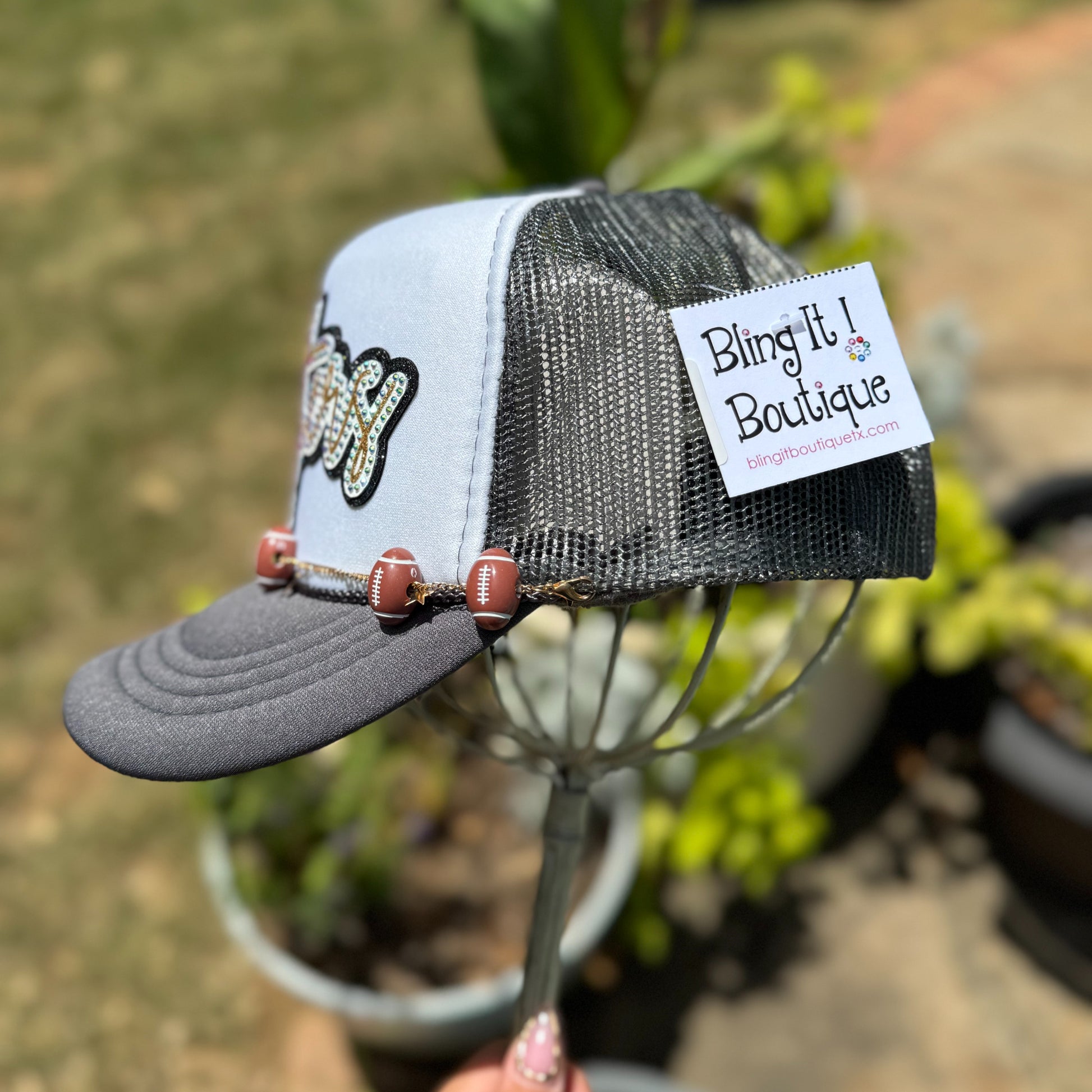 BLINGED PANTHERS FOAM CAP image 1