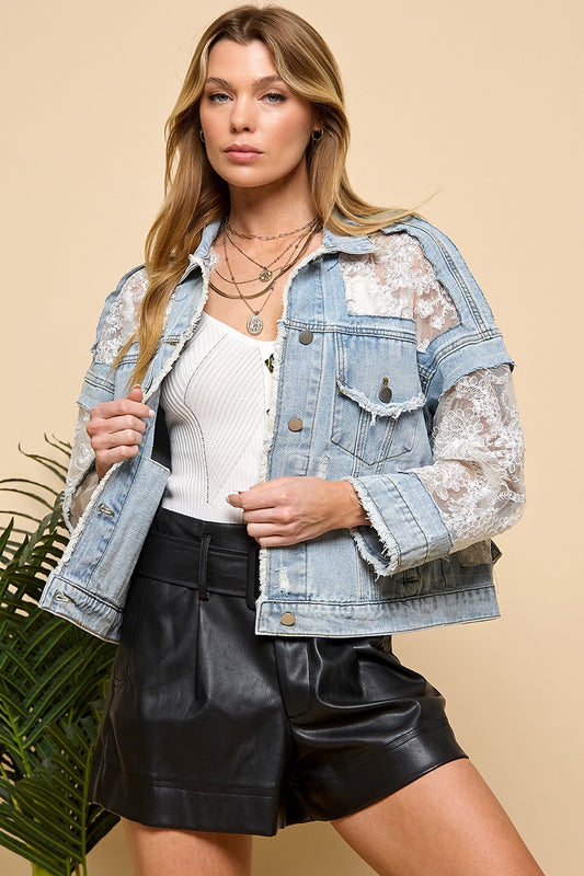Lace Denim Jacket image 0