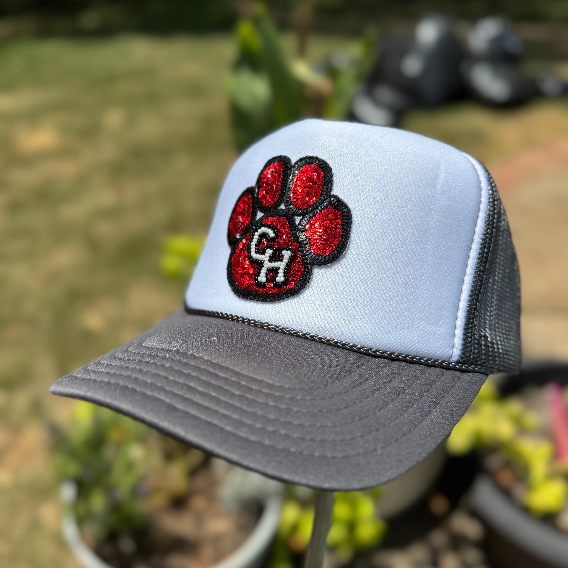 CHHS SEQUINS PAW TRUCKER CAP image 1
