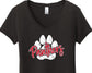 CHVB Ladies Paw V Neck image 0