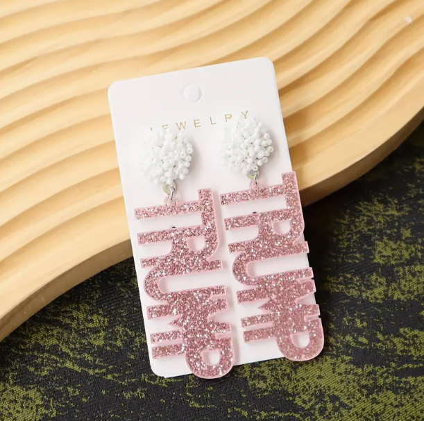 Trump Glitter Earrings image 0