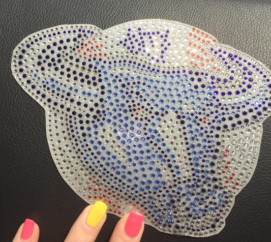 NTX Bulls Baseball Rhinestone Decal image 1