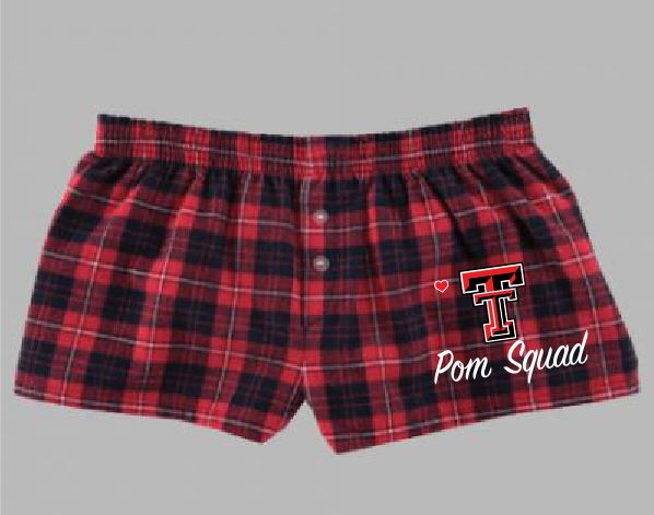 Texas Tech Plaid Bitty Boxer Shorts image 0