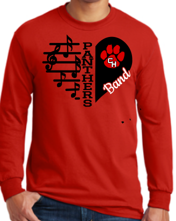 CHHS Band Long Sleeve T-Shirt Heart image 0