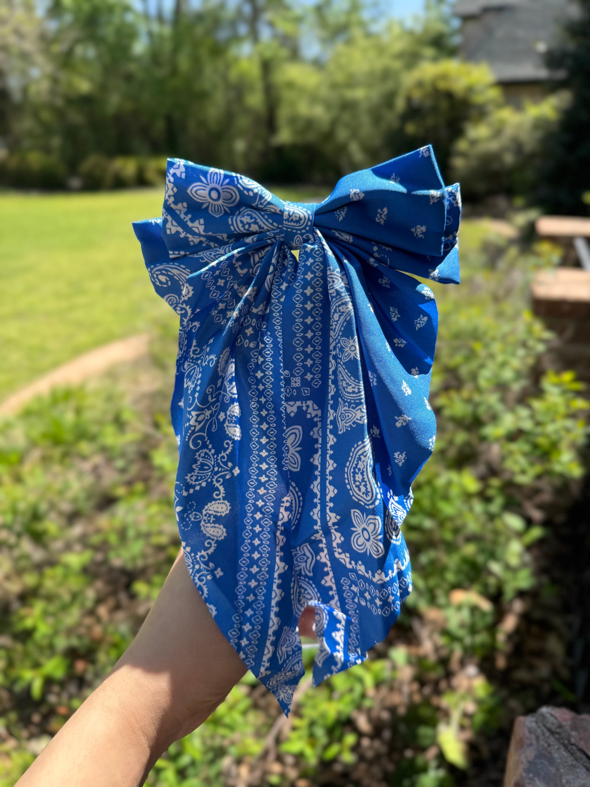 Bandana Print Bow image 1