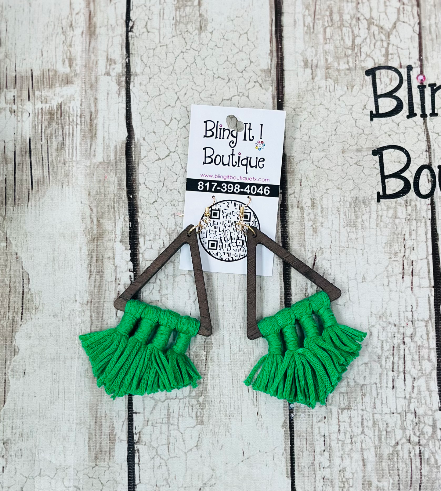 Triangle Tassel earrings image 0